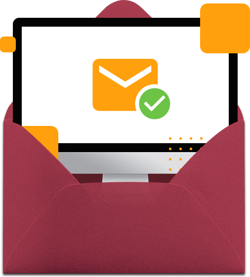 envelope com confirmação de email